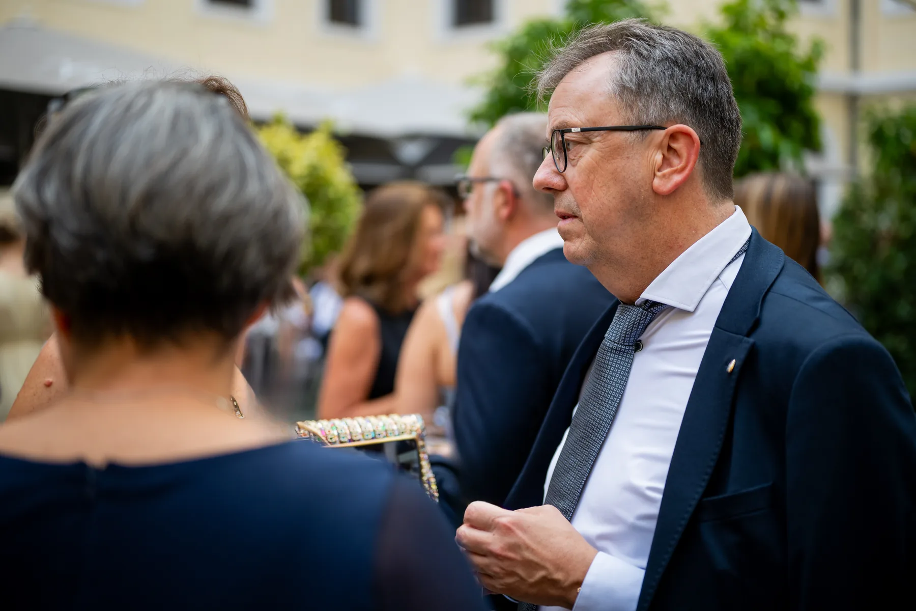 Wolfgang Frick bei einem Empfang